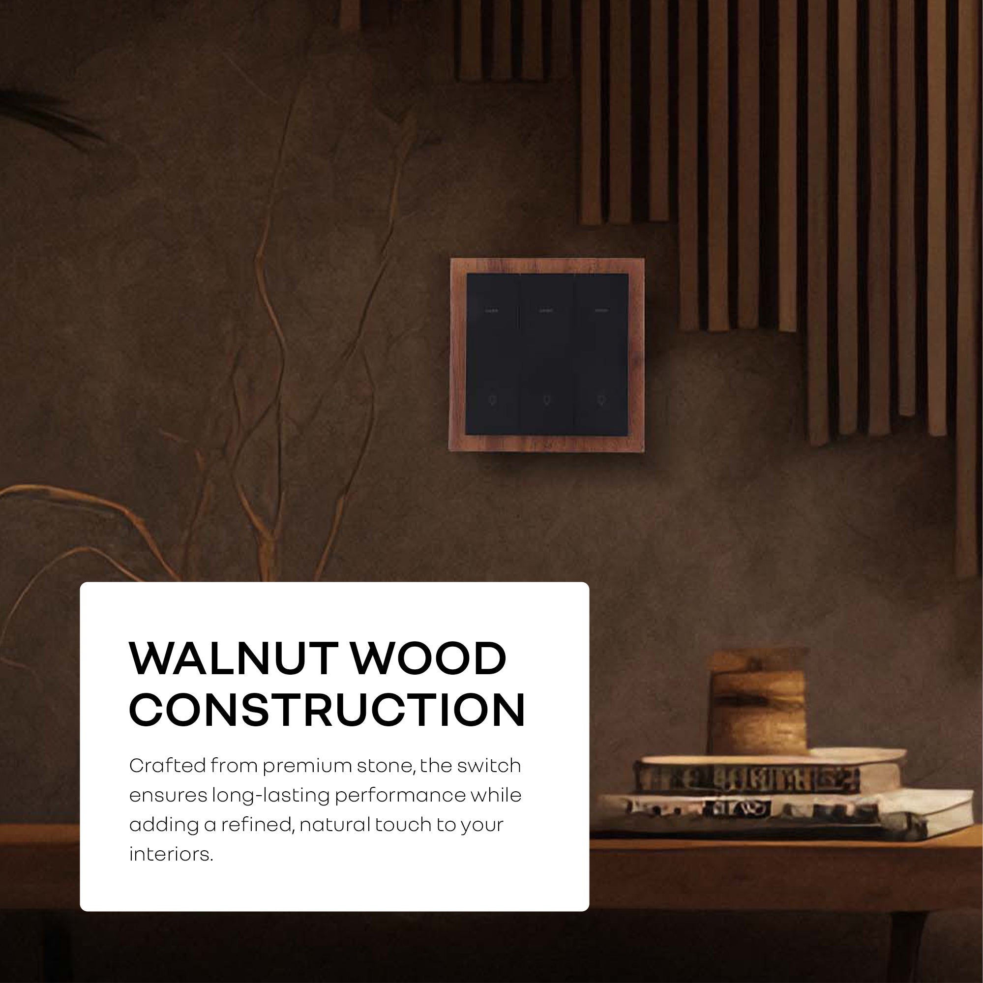 Luxury Smart Switches - Mahogany